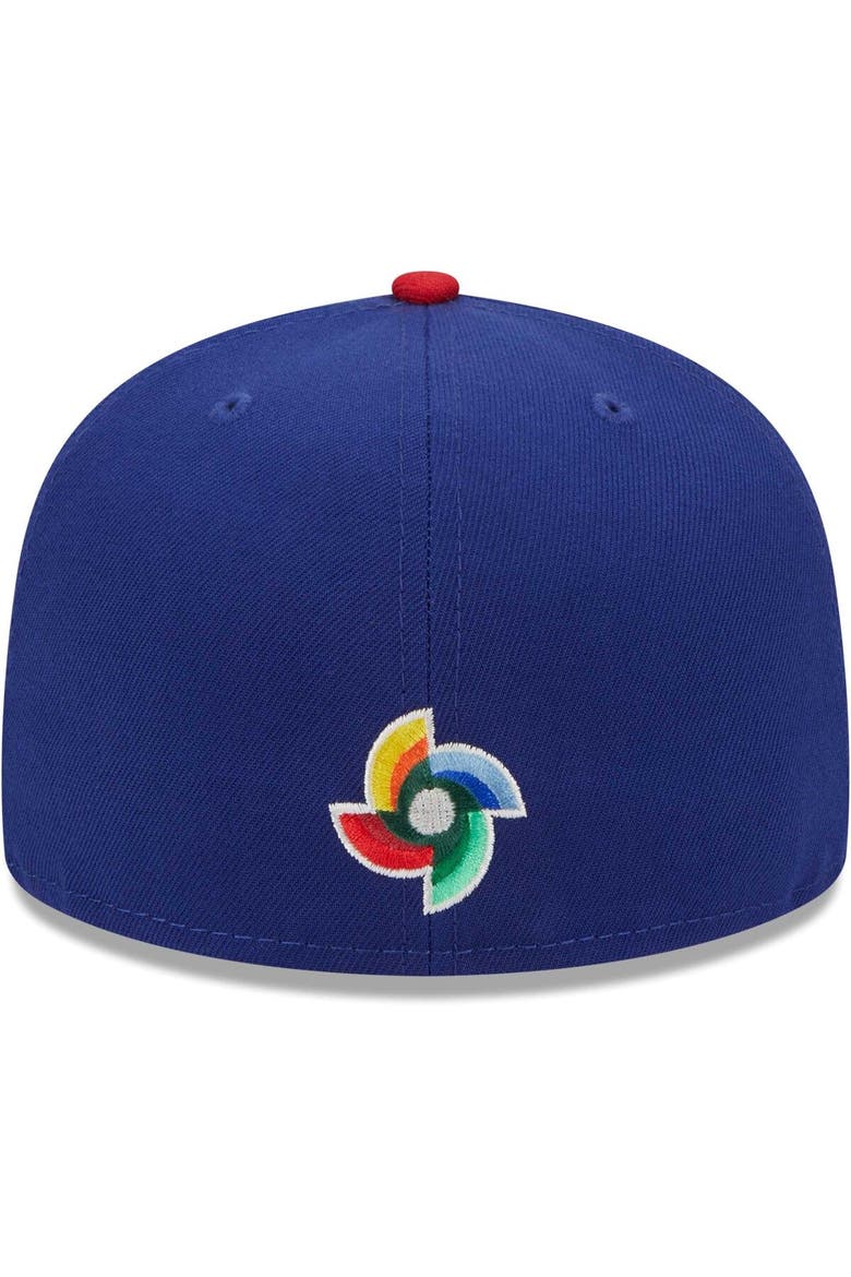 Men's New Era  Blue Dominican Republic Baseball 2023 World Baseball Classic 59FIFTY Fitted Hat, Alternate, color, Blue