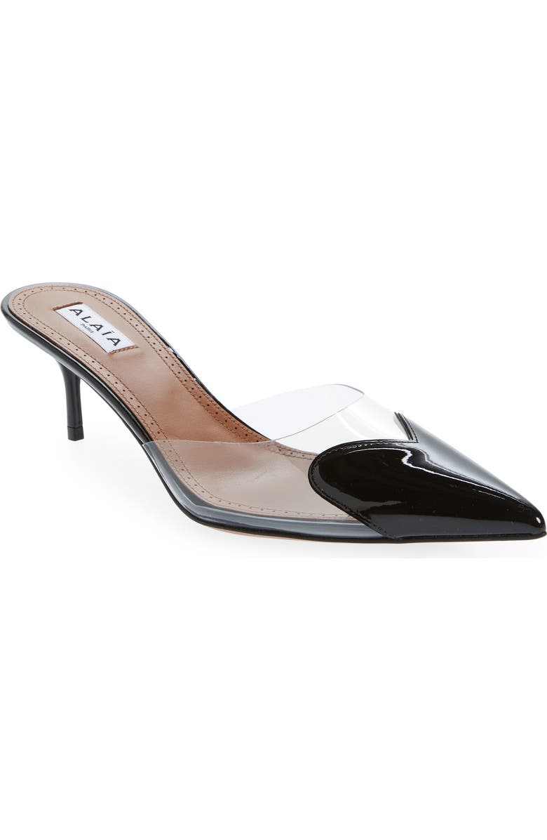 Alaïa Love Heart Pointed Toe Mule, Main, color,