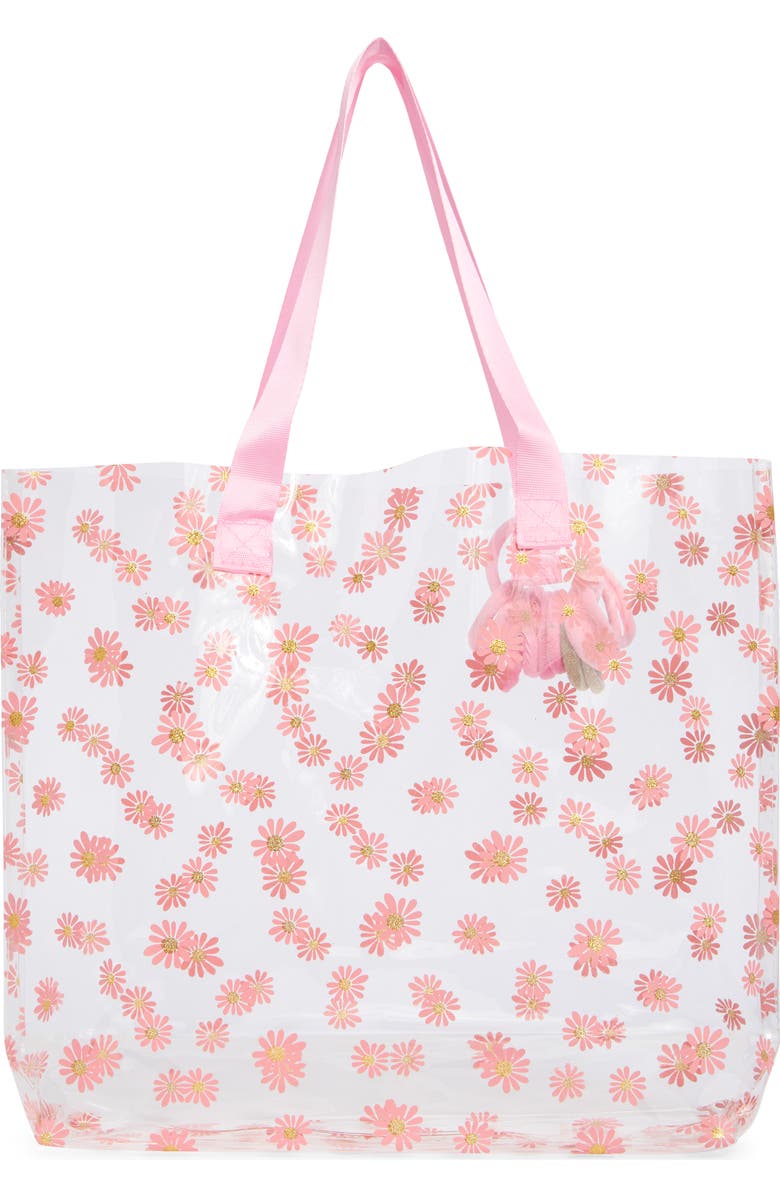 Capelli New York Kids' Glitter Daisy Jelly Tote, Alternate, color, Pink Combo