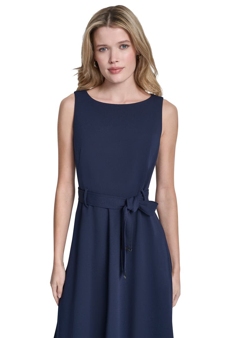 Sleeveless A-line Midi Dress, Alternate, color, SPRING NAVY