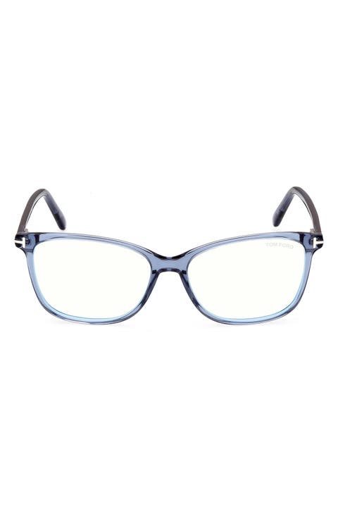 56mm Rectangular Blue Light Blocking Glasses
