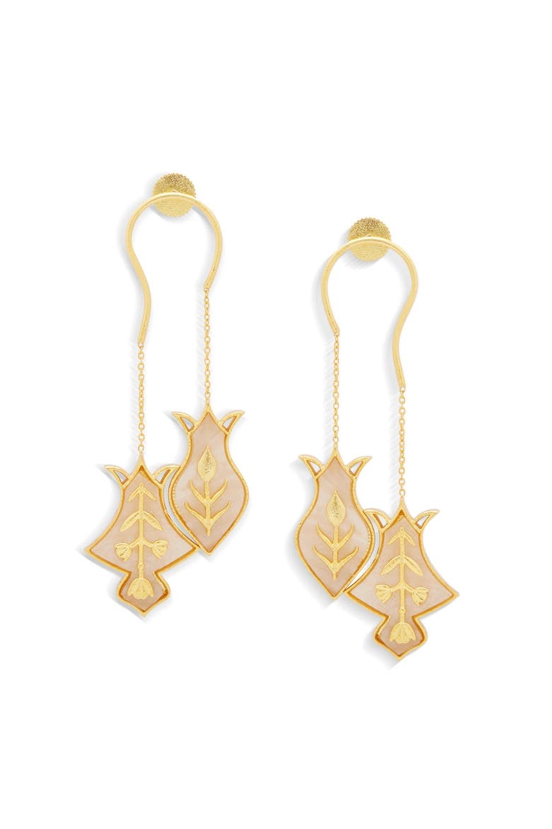 HAMSA EARRINGS, Main, color, Gold Plated