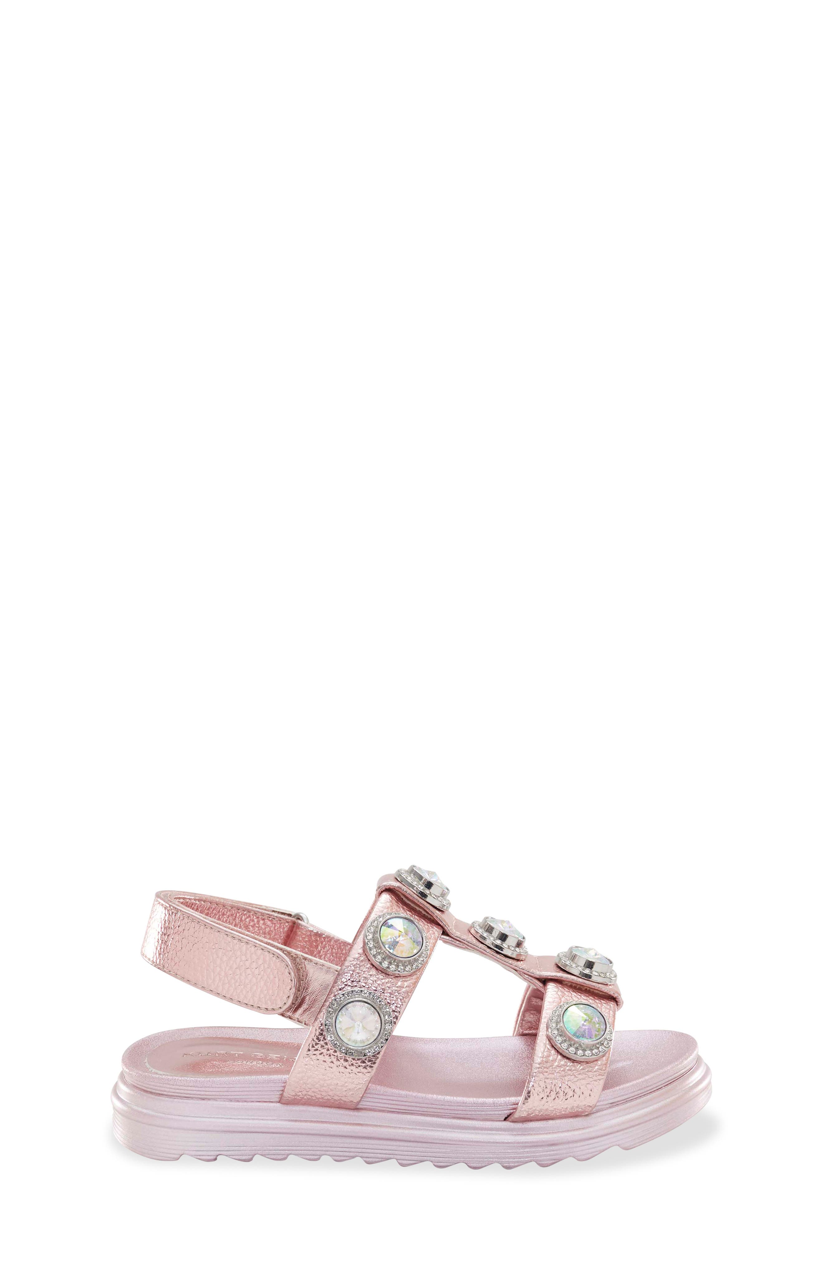 Kurt Geiger London Kids' Mini Orson Crystal Sandal, Alternate, color, 