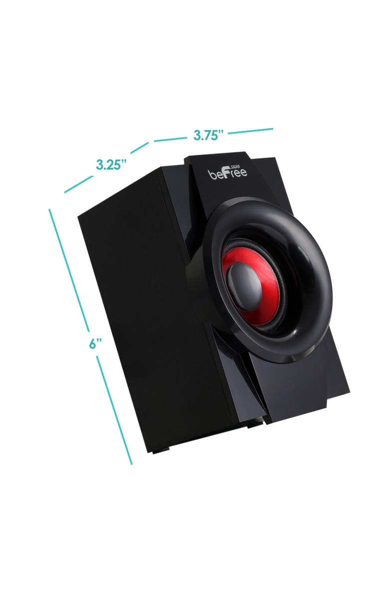 Befree Sound 5.1 Channel Surround Sound Bluetooth Speaker System, Alternate, color, Red