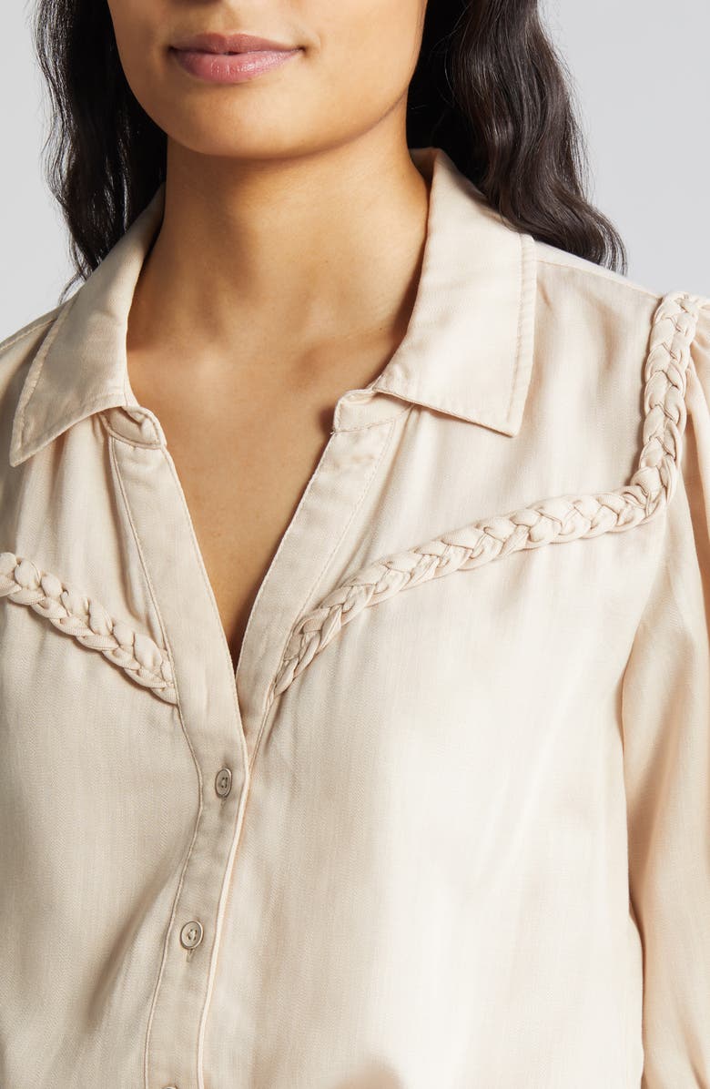 Wit & Wisdom Blouson Sleeve Western Button-Up Shirt, Alternate, color,