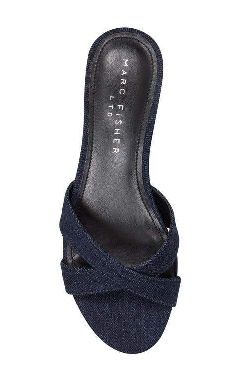 Marc Fisher Ltd Tracey Kitten Heel Slide Sandal In Blue