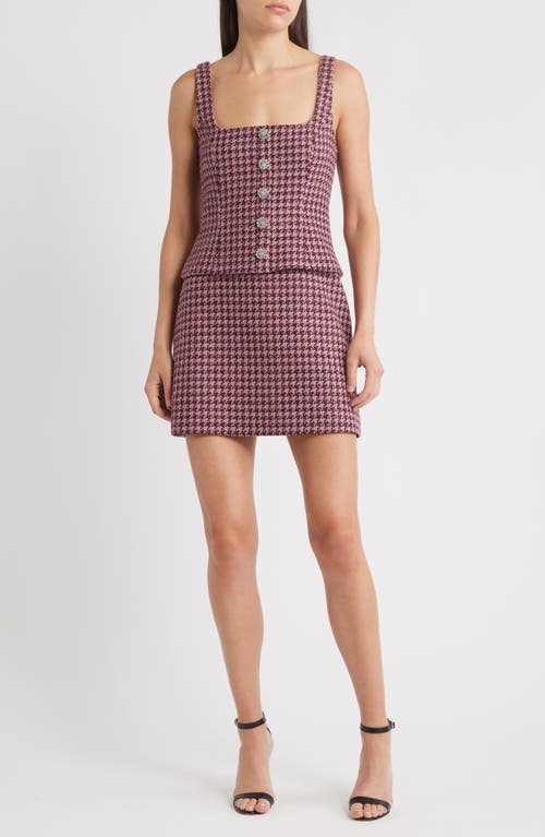 Likely Calissa Houndstooth Minidress In Purple