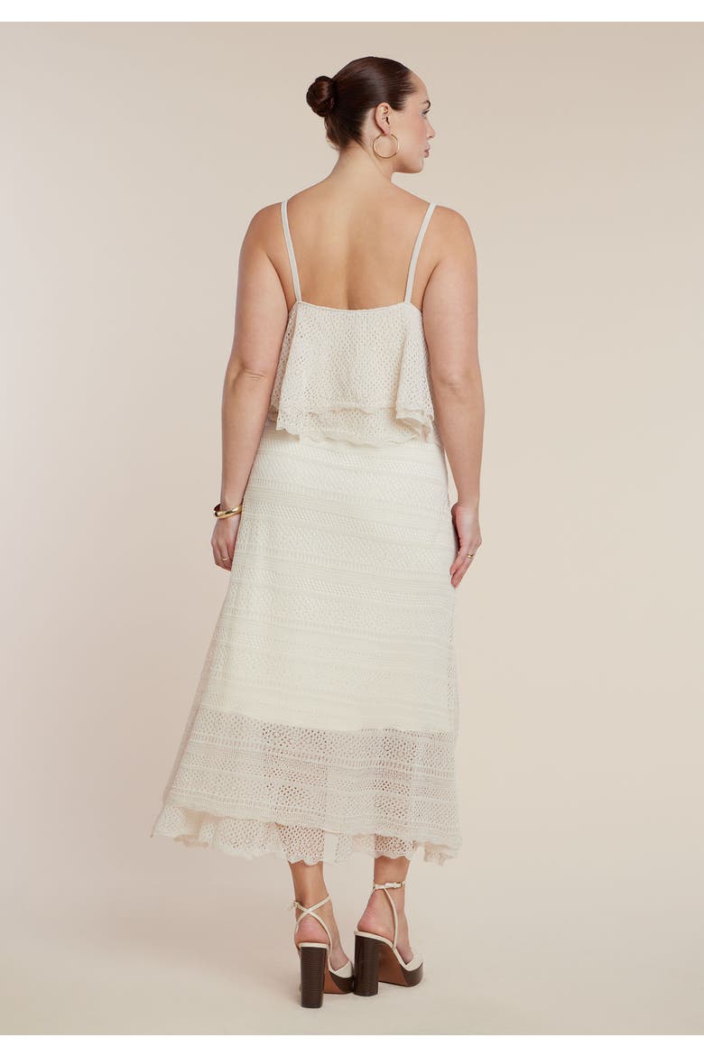 Crochet Knit Maxi Dress, Alternate, color, IRISH CREAM