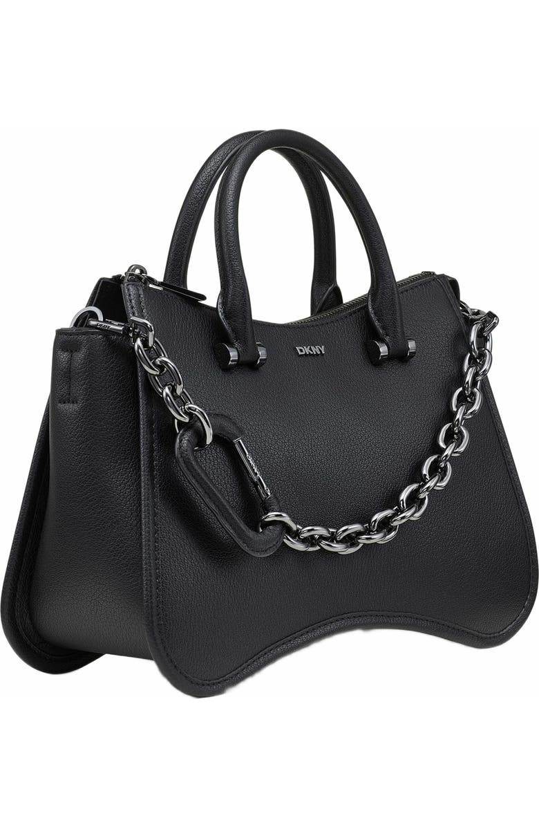 DKNY Adria Satchel, Alternate, color, Black/Gunmetal