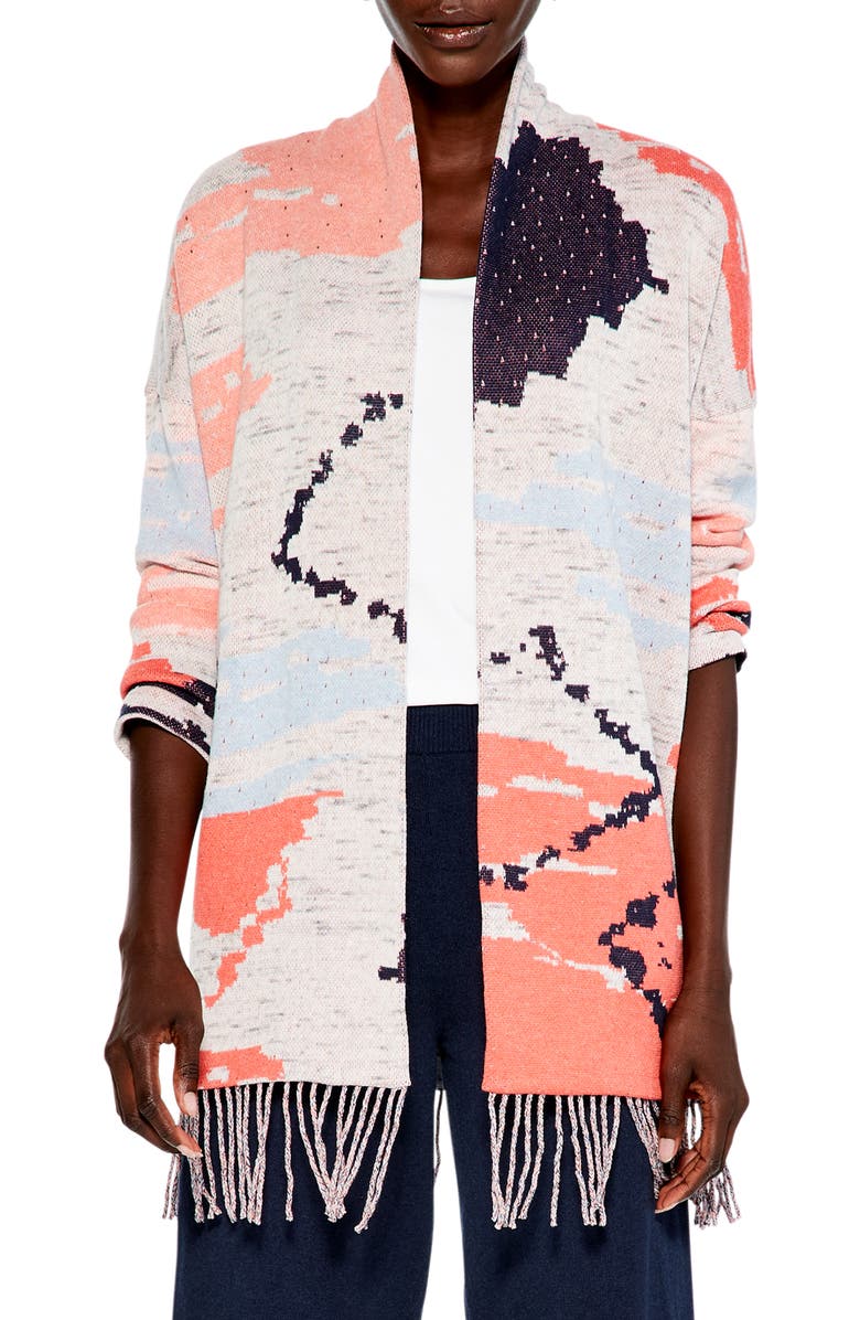 NIC+ZOE Fringe Forward Cardigan, Main, color,