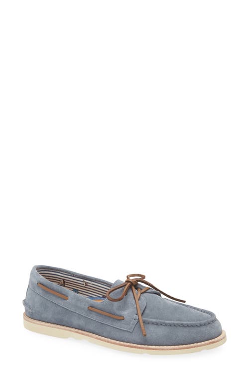 Sperry Top-sider® Sperry Authentic Original™ 2-eye Lugged Boat Shoe In Soft Blue Leather Suede