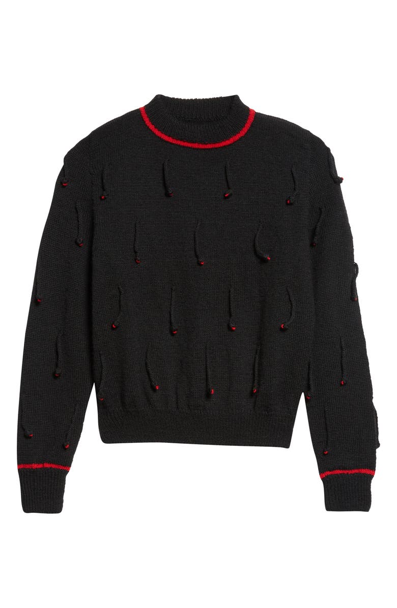 KÚR Hand-Knit Wool Blend Sweater, Alternate, color, Black