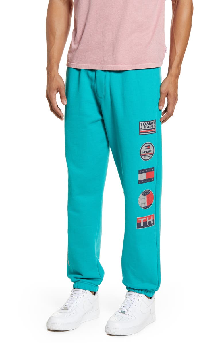 TOMMY JEANS TJM Sport Tech Logo Sweatpants, Main, color, 