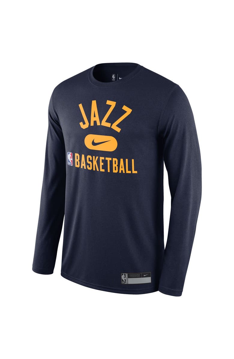 Nike Men's Nike Navy Utah Jazz 2021/22 On-Court Practice Legend Performance Long Sleeve T-Shirt, Alternate, color, 