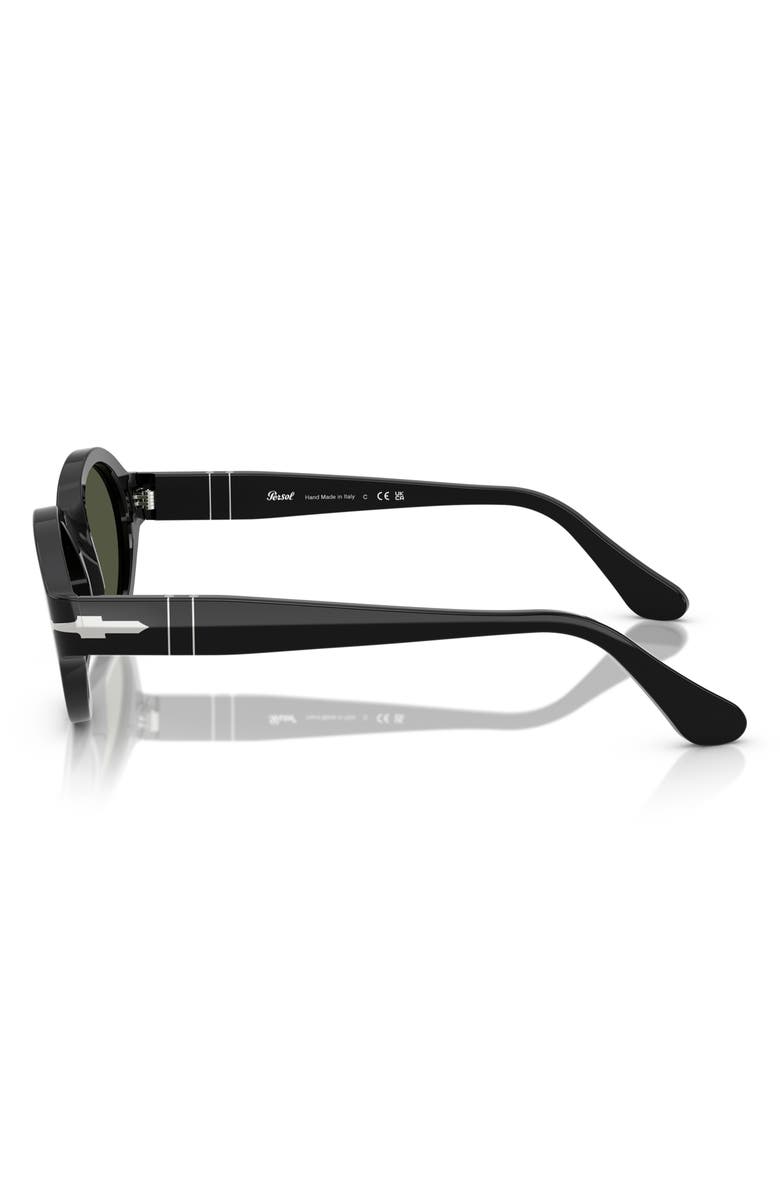 Persol Loris 53mm Oval Sunglasses, Alternate, color, Black / Green