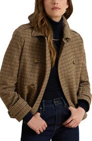 Lauren Ralph Lauren Double Breasted Wool Blend Jacket