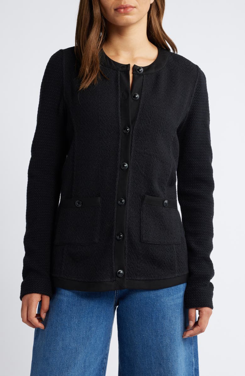 NIC+ZOE Knit Jacket, Alternate, color, Black Onyx