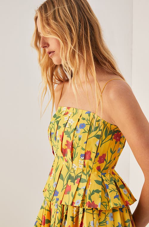 REBECCA TAYLOR REBECCA TAYLOR BOTANICA FLEUR PLEATED TANK
