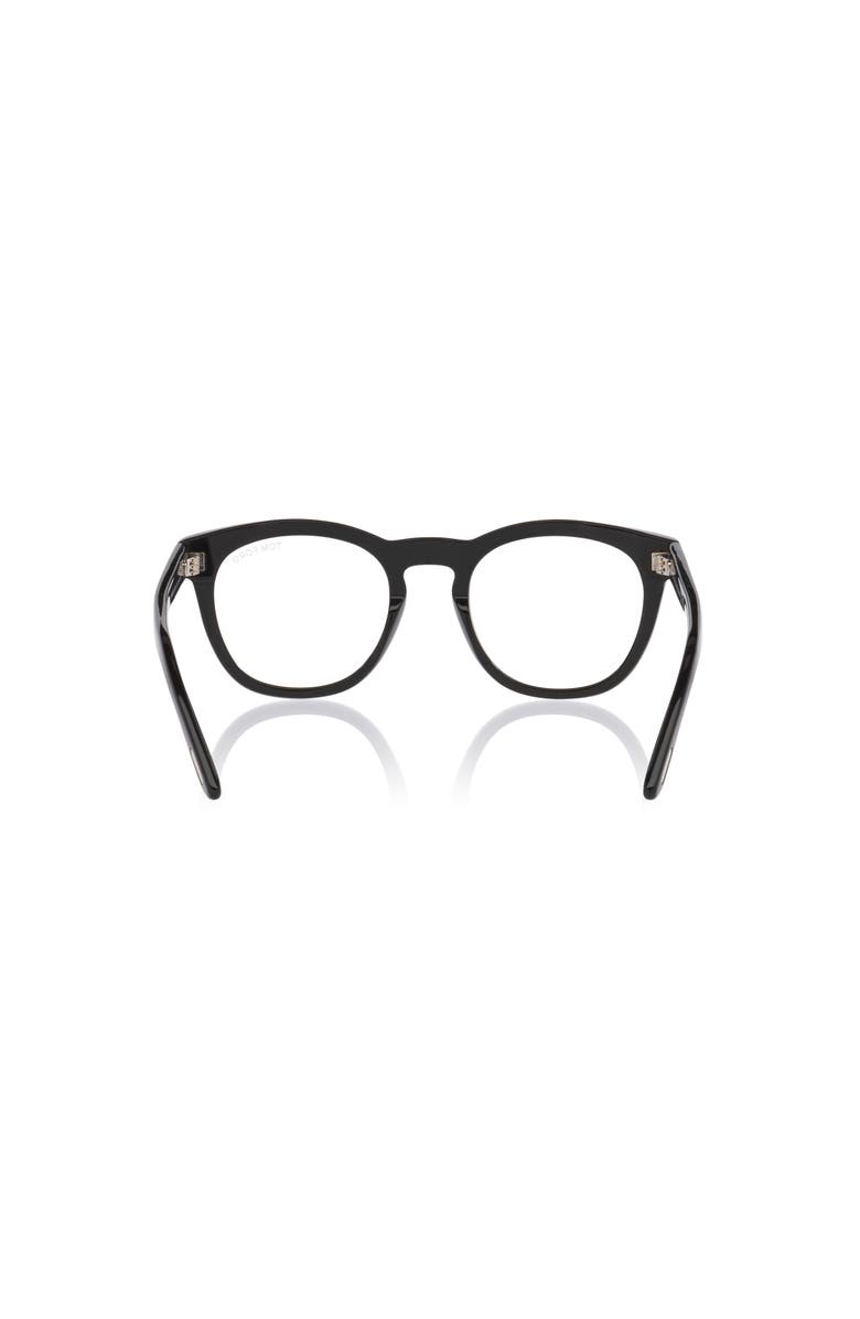 TOM FORD 51mm Round optical glasses, Alternate, color, Black
