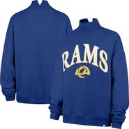 '47 Women's '47 Royal Los Angeles Rams Oversized Vantage Mock Neck Sweatshirt