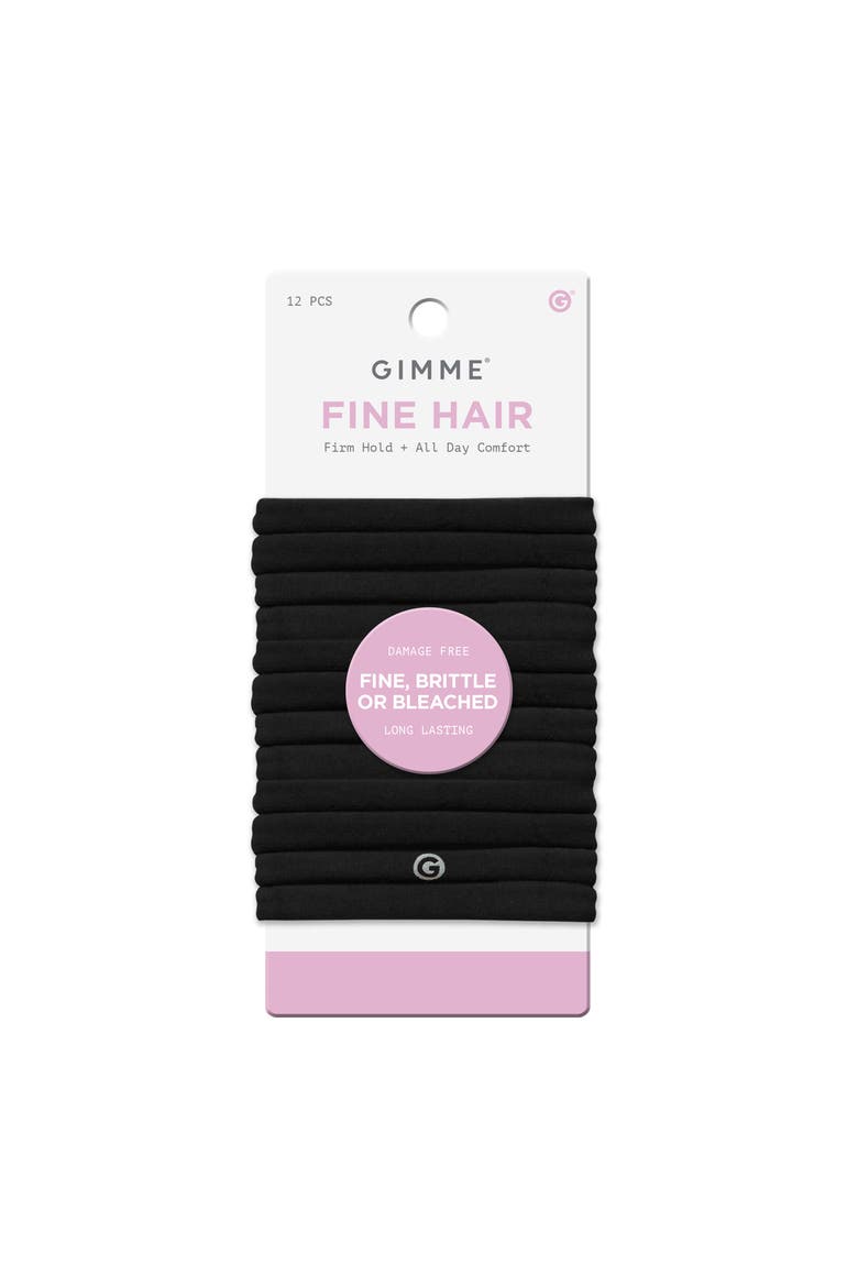 Fine Fit Hair Bands, Main, color, Black