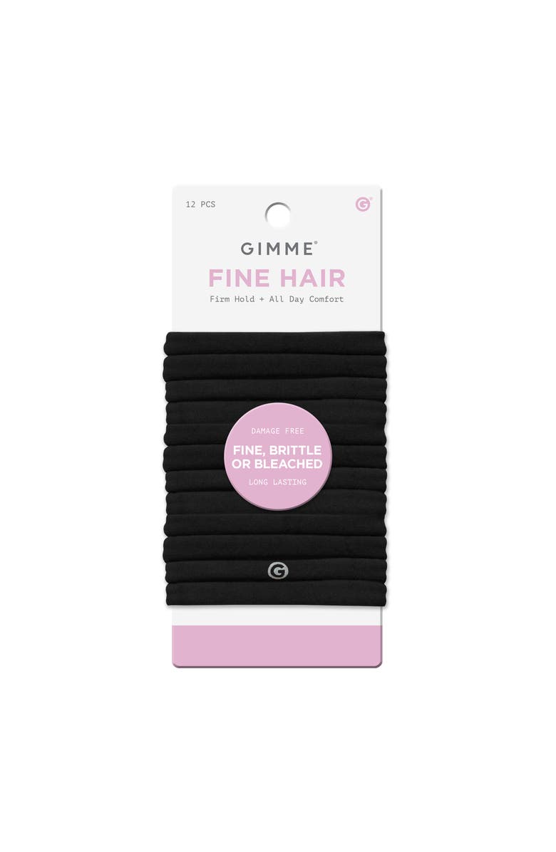 Gimme Beauty Fine Fit Hair Bands, Main, color, Black