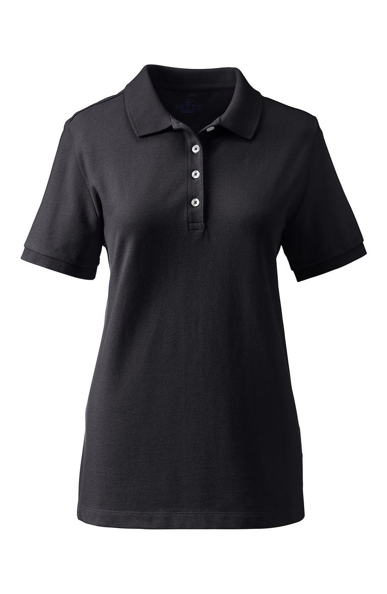 Lands' End School Uniform  Banded Short Sleeve Fem Fit Mesh Polo, Alternate, color, 