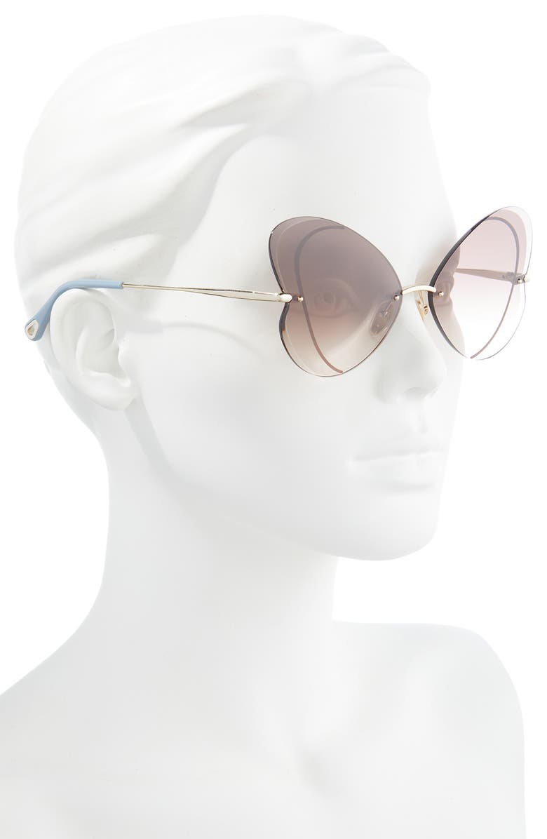 Chloé 65mm Square Sunglasses, Alternate, color,