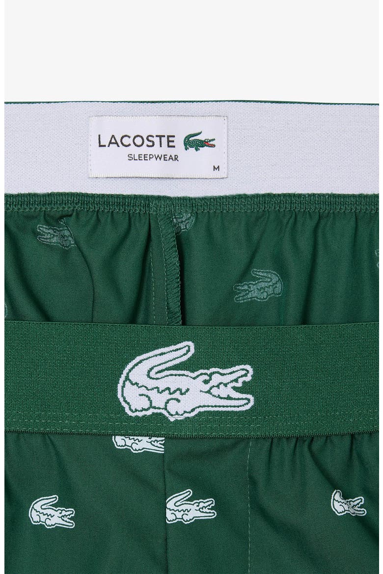 Logo Print Cotton Pajama Pants, Alternate, color, 291 GREEN/ WHITE