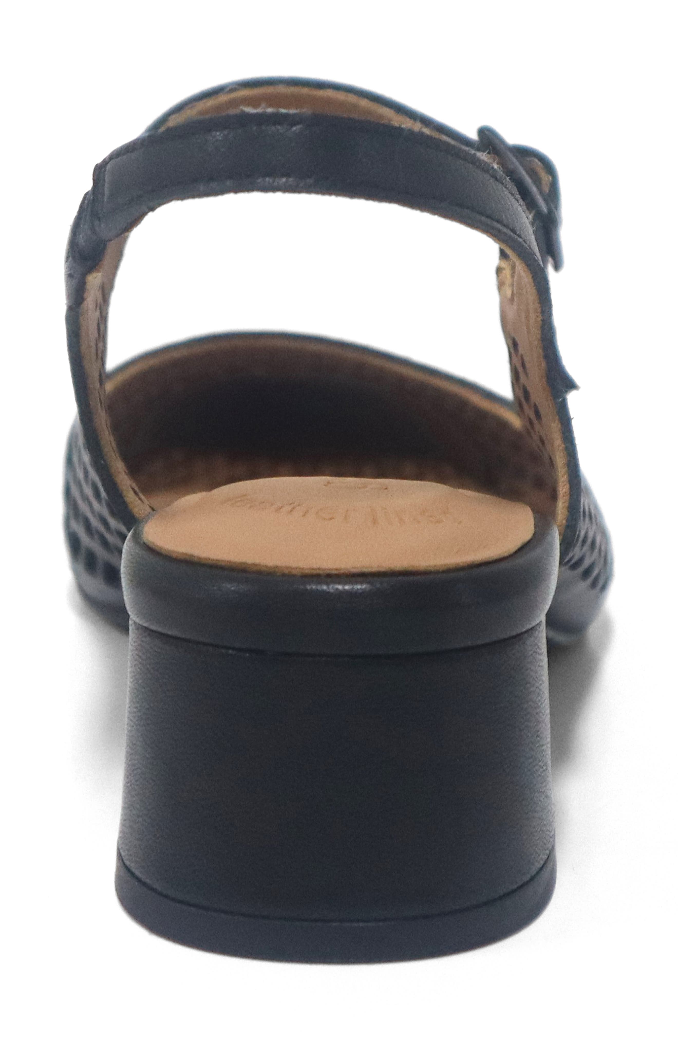 Gentle Souls Gladys Perf Slingback Pump, Alternate, color, Black Leather