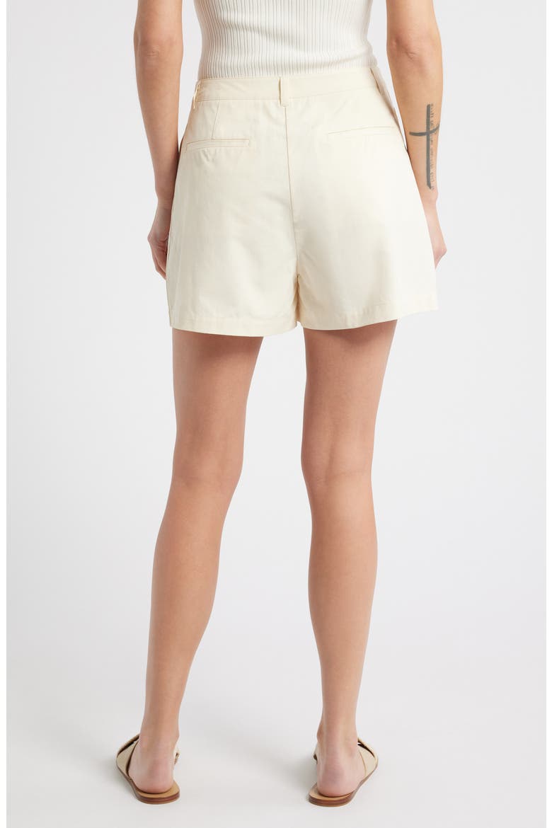 The Oceane High Waist Cotton Blend Shorts, Alternate, color, ECRU