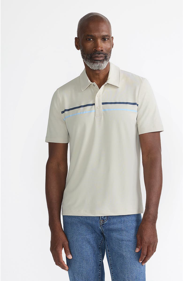 Lands' End Short Sleeve Performance Snap Polo, Main, color, 