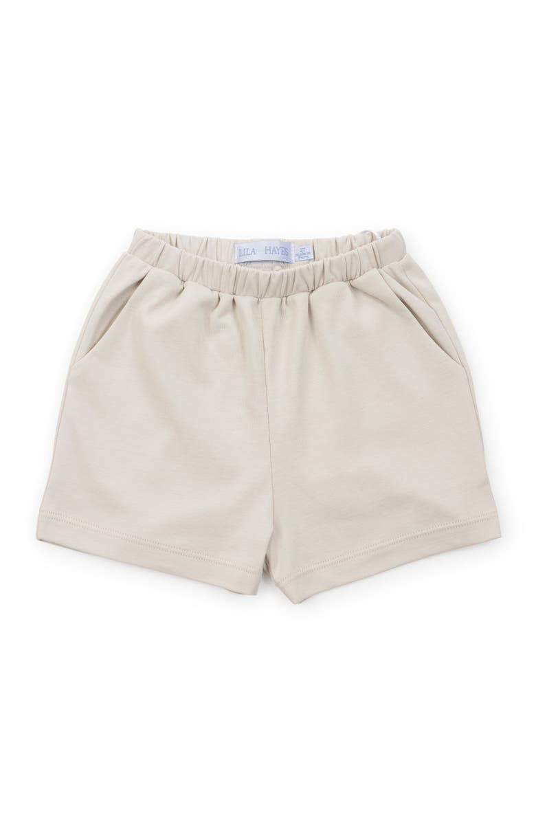 Lila and Hayes Sawyer Boys' Play Shorts, Main, color, Stone