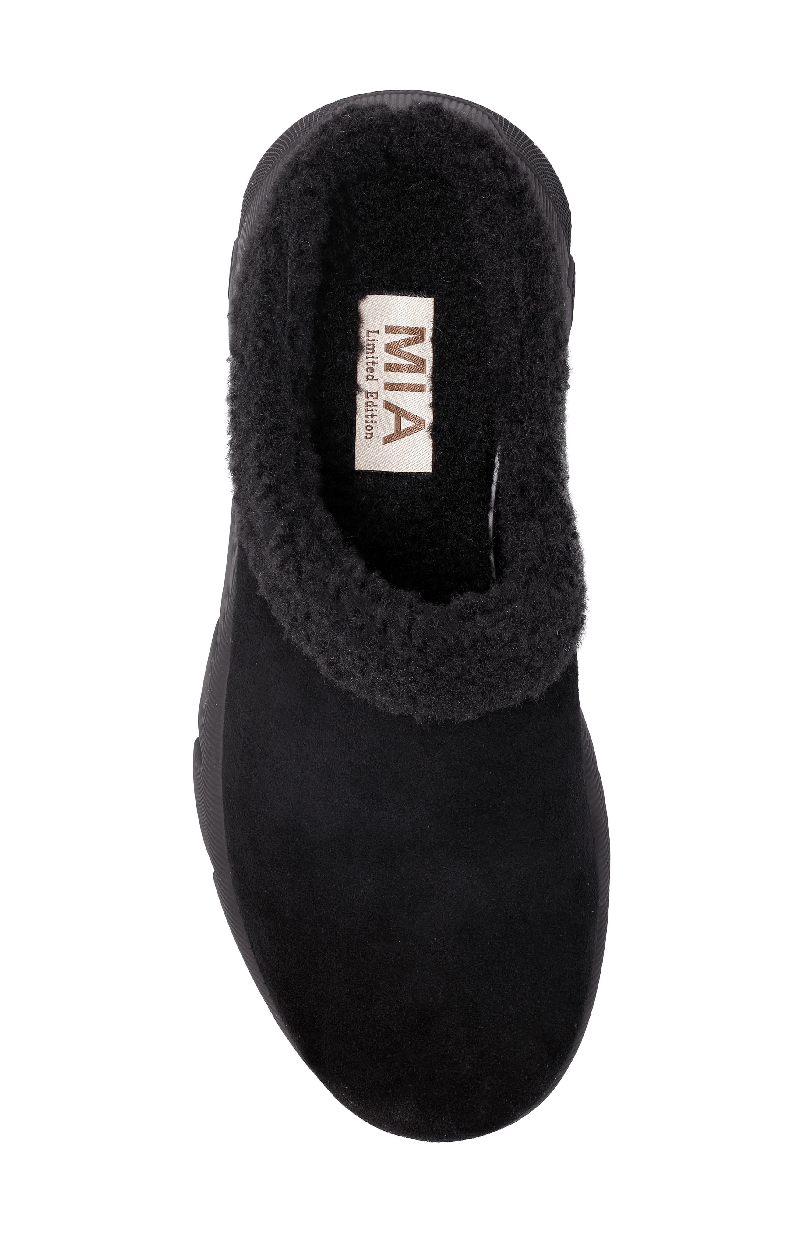 MIA Limited Edition Aric Genuine Shearling Slipper, Alternate, color, Black
