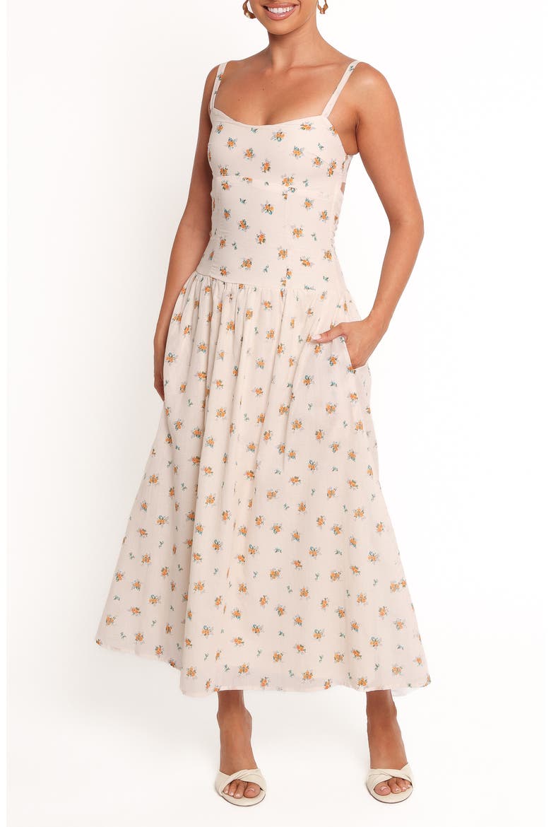 Oakley Maxi Dress, Main, color, YELLOW FLORAL