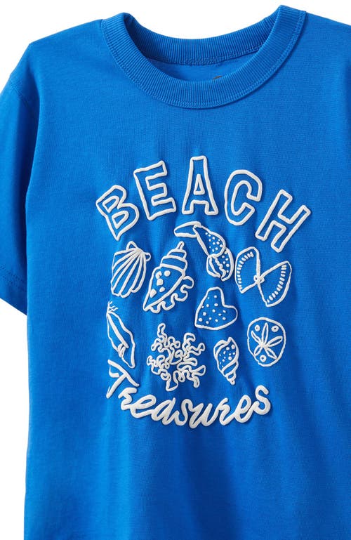 Cotton On Kids Kid's Poppy Oversize Graphic Print Tee In Harbour Blue Beach Treasures