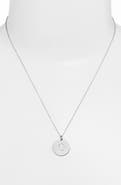 Nashelle Sterling Silver Initial Disc Necklace