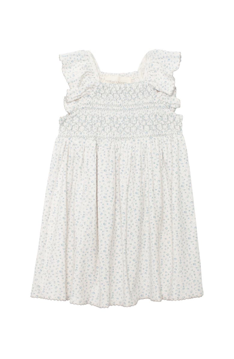 Mabel + Honey Opal Short Flutter Sleeve Dress, Main, color, Blue