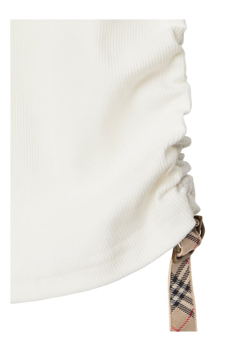 Burberry Festival Cotton Blend Tank Top, Alternate, color, Chalk