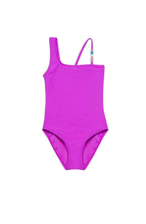 Sun Beading Asymmetrical Beaded One Piece