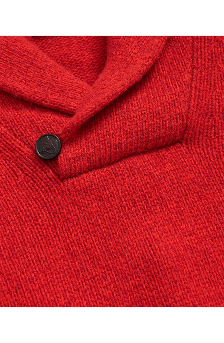 Brooks Brothers Wool Shawl Collar Sweater, Alternate, color, Red Twist