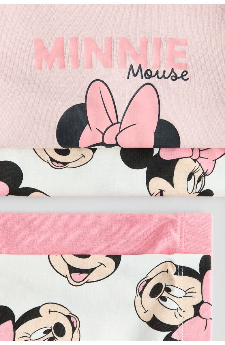 H&M 2-pack Snug Fit Short Pyjamas, Alternate, color, Pink/Minnie Mouse