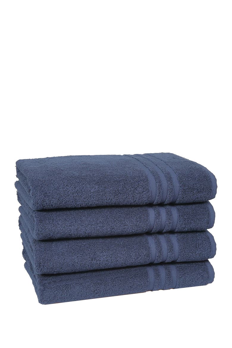Denzi Bath Towels - Set of 4 - Twilight Blue, Alternate, color, TWILIGHT BLUE