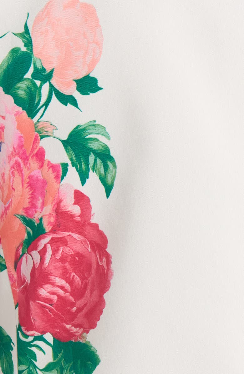 Tahari ASL Floral Double Breasted Blazer, Alternate, color, Ivory Multi