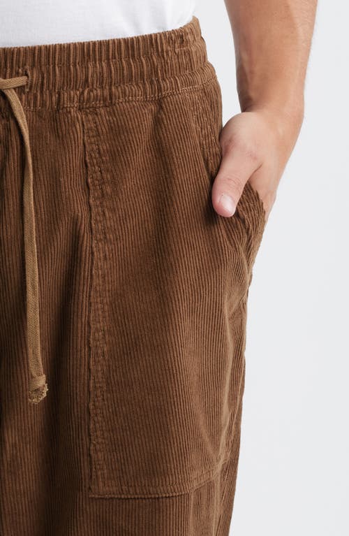 Service Works Organic Cotton Corduroy Drawstring Chef Pants In Brown
