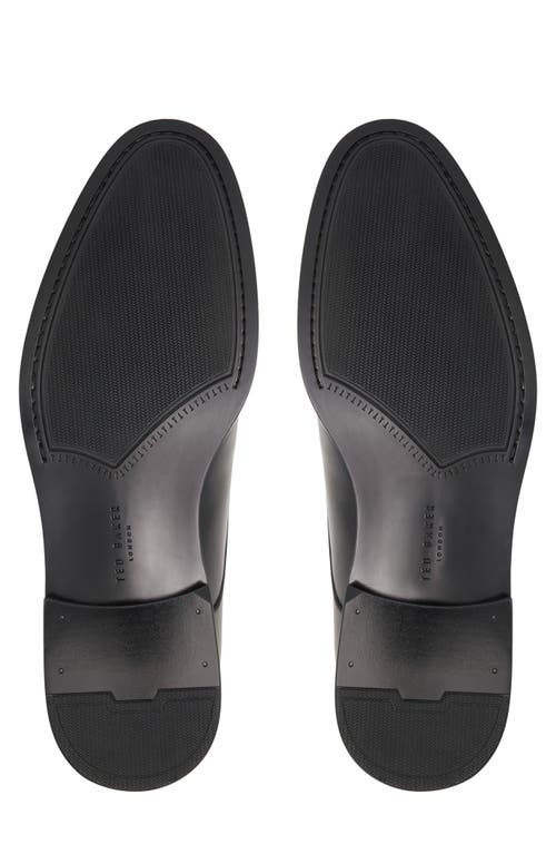 Ted Baker London Regent Derby In Black Crust Leather Tumbled