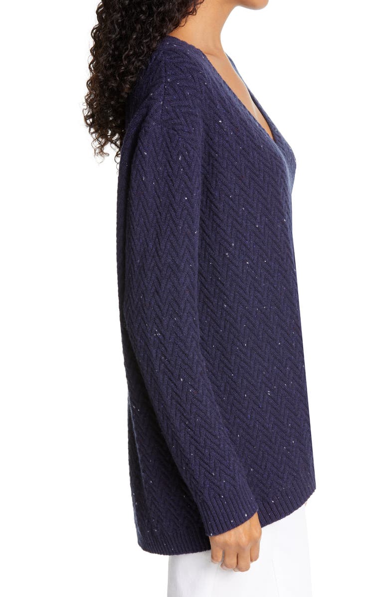 Nordstrom Signature Chevron Knit Cashmere Sweater, Alternate, color,