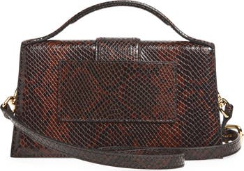 Jacquemus Le Grand Bambino Snakeskin Embossed Leather Shoulder Bag