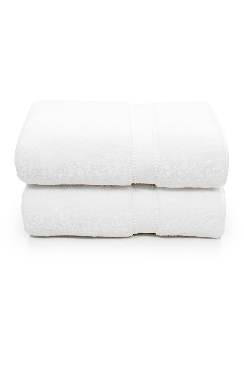 Sinemis Terry Bath Towels - Set of 2 - White, Main, color, WHITE