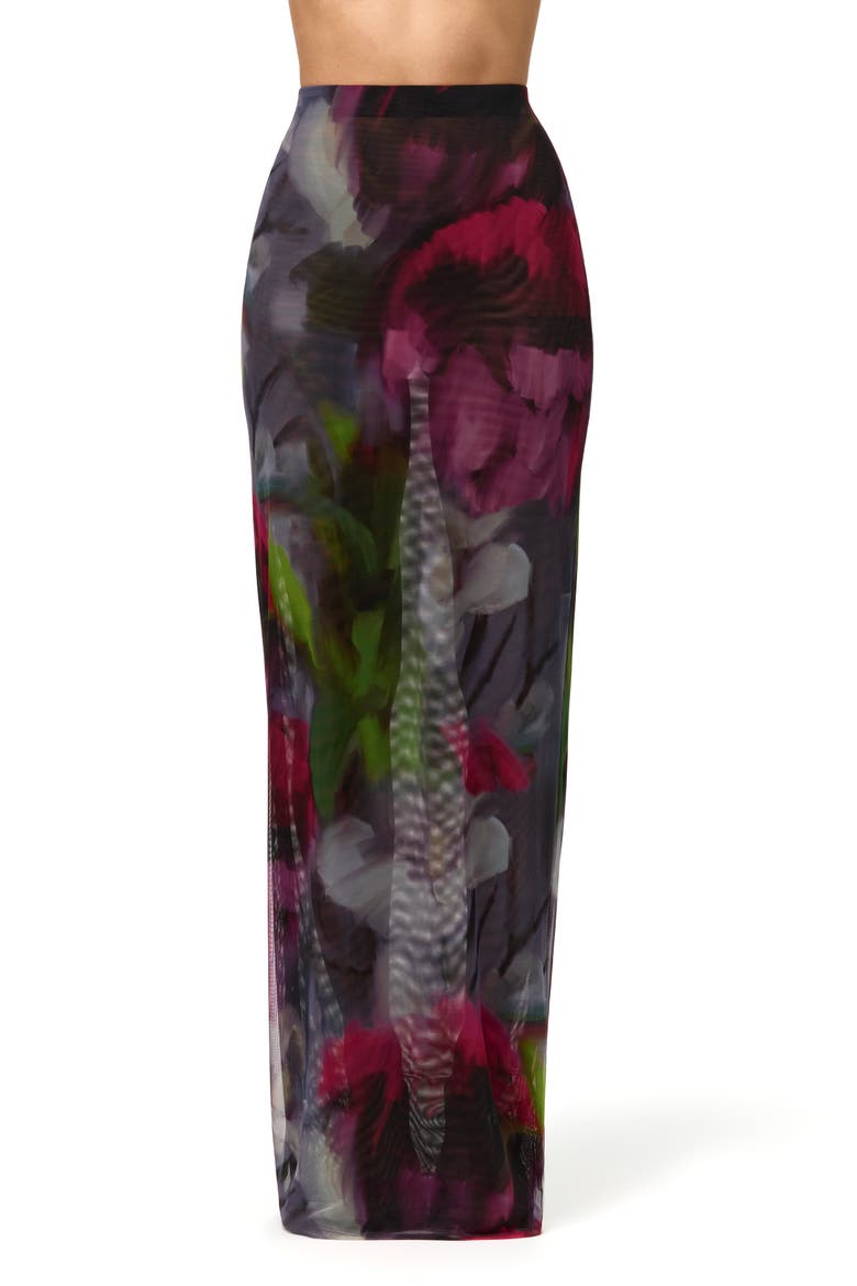 Baroque Bloom Mesh Maxi Skirt, Main, color, BAROQUE BLOOM